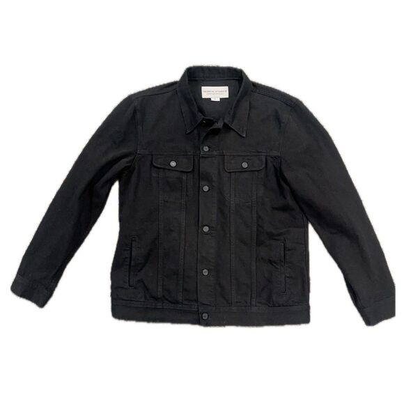 Thursday Boot Company Everyday Black Denim Trucker Jean Jacket Men's L - Picture 1 of 7